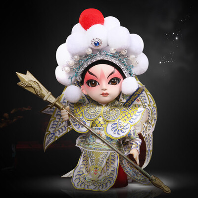 

Weilong Peking Opera Deaf Doll Puppet Decoration Chinese Style Yang Zongbao