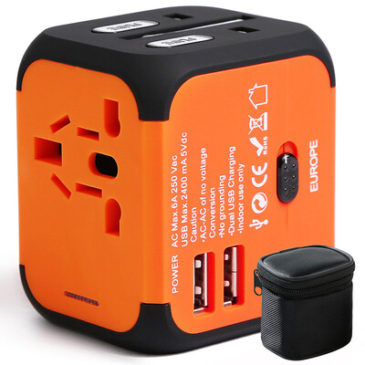 

40000 km universal conversion plug dual USB abroad travel international multi-national universal socket Hong Kong version Japan Europe&the United States an