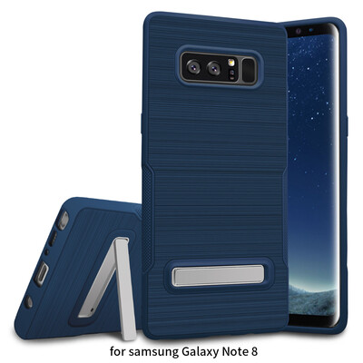

For Samsung Galaxy Note 8 Case AICase Anti-Slip Protective Brushed Kickstand Ultra Thin Slim Cover with Stand Navy Blue