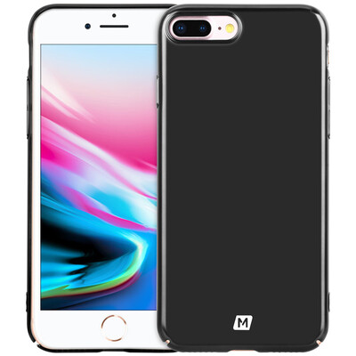 

MOMAX iPhone7 8 plus Mobile Shell Apple 7 8plus Mobile Shell Cover All-In-One Drop Hard Shell Plating Metallic Texture 55 in Sub Black