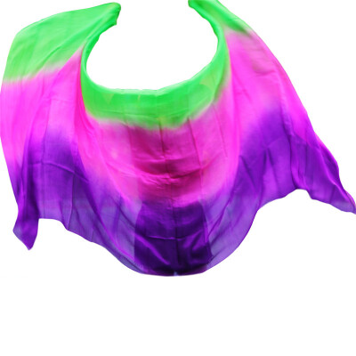 

Belly Dance Props Women Belly Dance Silk Veils 250/270*114cm Belly Dance Veil For Girls Belly Dance Silk Veils Green+Rose+Purple