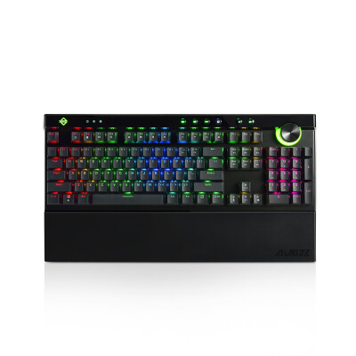 

Black Jazz AJAZZ AK45 light magic alloy mechanical keyboard RGB backlight black white axis game office computer eat chicken keyboard