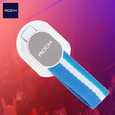 

Rock ROCK Mobile Phone Stand Ring Buckle Lounger Stand Lanyard Mobile Phone Buckle Apple iphone6s78X Huawei Millet Andrews Universal Stripe - Blue