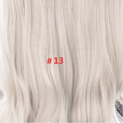 

24 inch Wavy Clip in Hair Extensions Synthetic Heat Resistant Fiber Pure Color 4 Clips 190gpc 17 Colors Available