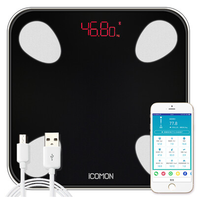 

Судак (ICOMON) i9u умный жира весы электронные весы весы масштаба данные тела жира 20 Bluetooth адаптер USB для зарядки APP IOS и жира управления мера тела Android, чтобы похудеть, сказал черный