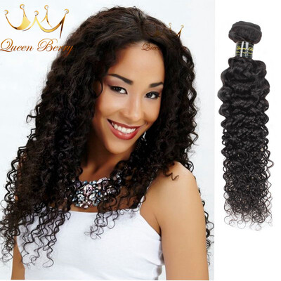 

Hot Kinky Curly 4pcs Queen Berry Nature Color Human Hair Extensions Orignal Human Hair 8-28inch Unprocessed Human Virgin Hair