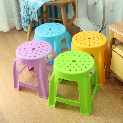 

Home life A portable home travel bench plastic small chair small round stool two loaded blue purple green yellow four colors random delivery 5421