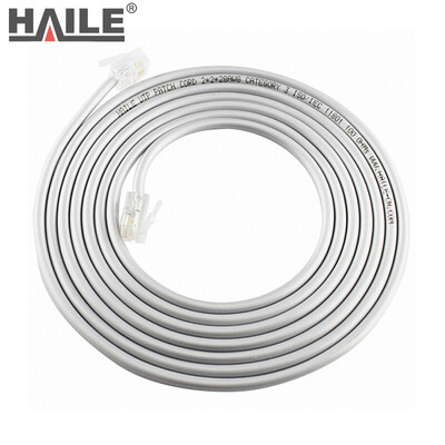 

HAILE Haile HT-100-2M 10 loaded two core two two core telephone jumper 6P4C pure copper telephone line 2 meters