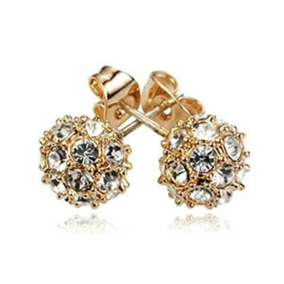 

Yoursfs® 18K Rose Gold Plated Crystal Ball Earring Use Clear Austrian Crystal Fashion Jewelry