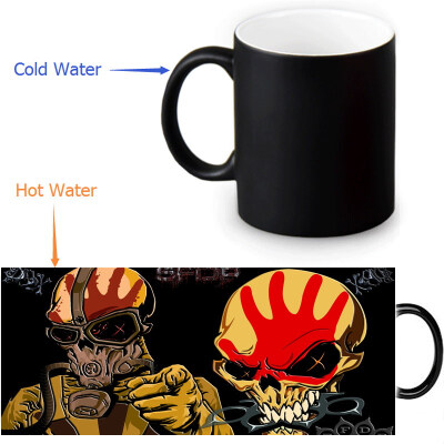 

Five Finger Death Punch 350ml/12oz Heat Reveal Mug Color Change Coffee Cup Sensitive Morphing Mugs Magic Mug Milk Tea Cups