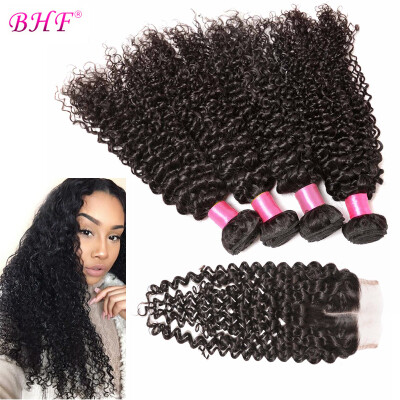 

Peruvian Afro Kinky Curly Virgin Hair Bundles With Closure Human Hair Extensions