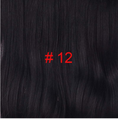 

24 inch Wavy Clip in Hair Extensions Synthetic Heat Resistant Fiber Pure Color 4 Clips 190gpc 17 Colors Available