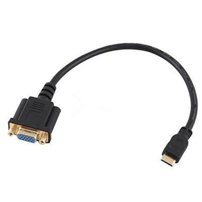 

Huayuan Mini 15 Pins 20cm HDMI Male to VGA Female Connector Adapter Converter Cable