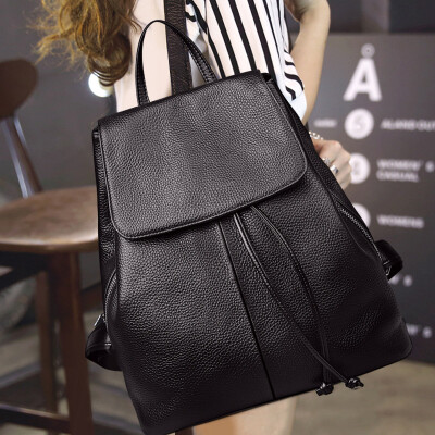 

PADIEOE backpack shoulder bag female Korean version of the bag small backpack student large-capacity fashion tide SJ170963 black