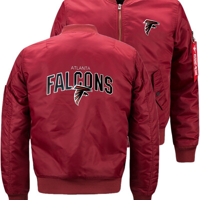 

FALCONS ATLANTA New Dropshipping New Bomber Jacket Flying Jacket Winter thicken Warm Zipper Men Jackets Anime Mens Casual Coat