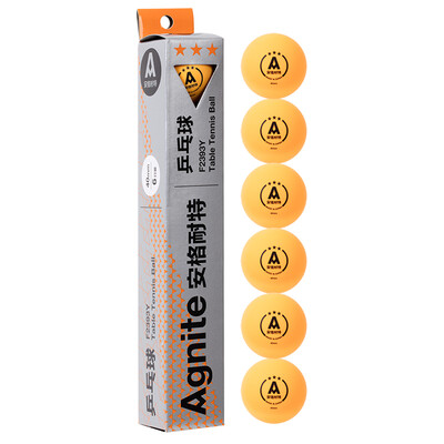 

Agnite F2393Y table tennis of 3 stars for competition 6 in 1 yellow 40mm