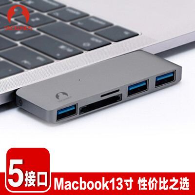 

Snowkids Type-C Adapter USB-C Converter Hub Hub 3USB3.0 Interface Card Reader For New MacBook Pro Apple Laptop Deep Space Gray