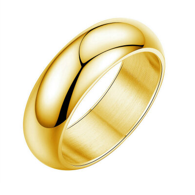 

Yoursfs® Unique Stainless Steel Mens Ring 18K Gold Plated Classic 316L Titanium Steel Vintage Fashion Jewelry