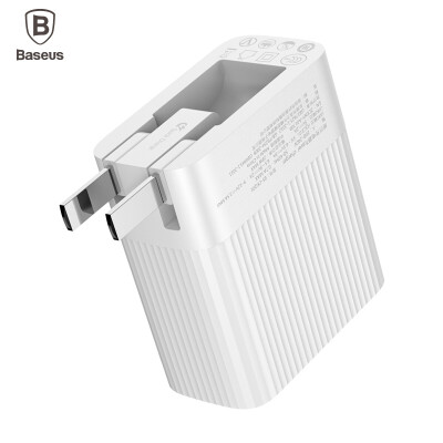 

Baseus enjoy dual U charger Apple Android Type-C fast charge QC30 charging head phone tablet power adapter can be compatible with wireless charger white