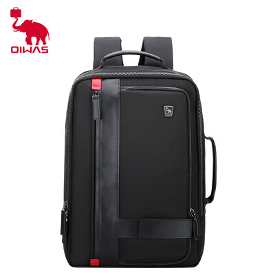 

Oiwas Luxury Men Women Backpack Casual Solid Color Водонепроницаемая сумка для бизнеса Досуг Сумка для ноутбука Black