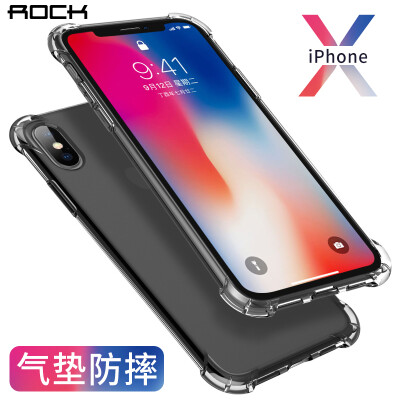 

Locke (ROCK) Apple X / 10 Phone Case iPhoneX / 10 Case All-inclusive shatter-resistant silicone soft shell crystal shield  series black