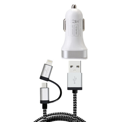 

FirstSellr MFi Lightning to USB Date Charger Cable USB Connector+White 5V 3.6A 5GMini Bullet Dual U Adapter Charge for iPhone5/6