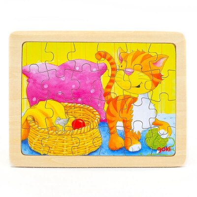 

goki Wooden Jigsaw Puzzle with Storage tray 244896pcs&4655pcs of 4 layers for kids