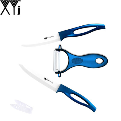 

XYJ Brand Kitchen Knives High End 4, 5 Inch Ceramic Knives With Sharp Peeler 3-Piece Set Professional Cooking Tools Kitchen Gift