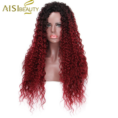 

I's a wig 30 Inches Long Synthetic Ombre Afro Curly Wigs for Black Women African Hairstyle