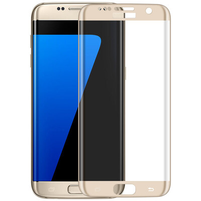 

ESCASE Samsung GALAXY S7edge surface full coverage of steel film Samsung toughened film full coverage of high-definition explosion-proof fingerprint phone foil gold