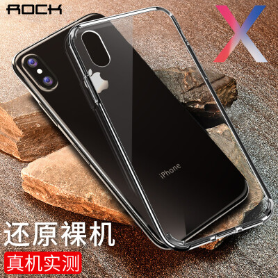 

Локк (ROCK) Apple X / 10 телефон оболочки iPhoneX / 10 все включено защитный рукав тонкий жесткий панцирь начале серии прозрачных