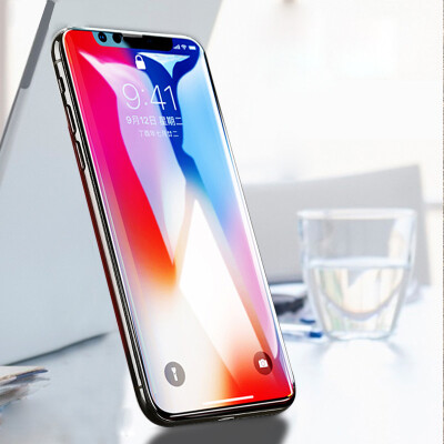 

Baseus Apple X tempered film iPhoneX / 10 tempered film full-screen full coverage HD ultra-thin soft edge explosion-proof glass mobile phone film 0.2mm white