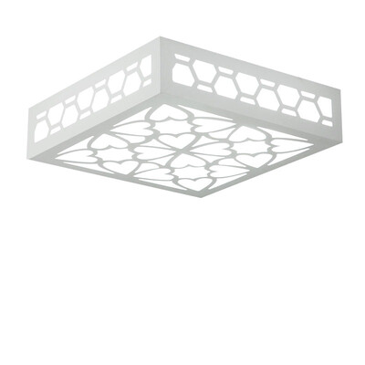 

For the first time carved imitation sheepskin LED ceiling lamp bedroom living room study bathroom lights wood-plastic plate Clover DD0201 ivory white