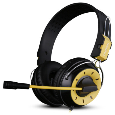 

OVANN X10 headset headset headset computer headset dual plug voice headset with microphone black&yellow