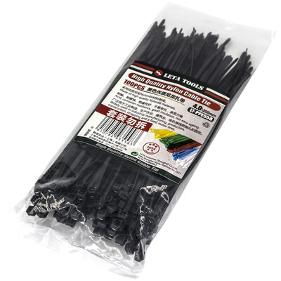 

LETA black tie 4 200mm 100 bundle tied manager tie tape LT-PPE558
