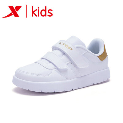 

Xtep XTEP childrens shoes childrens sports shoes boys casual shoes new childrens non-slip wear-resistant small white shoes skateboard shoes 682116319796 Platinum 30 yards