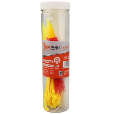 

Jimmy Home JM-G201020 Cable Ties Plastic Nylon Cable Ties Bundled with Cables Computer Cable Ties Ties Ties Home 3 Colors 200 Barrels