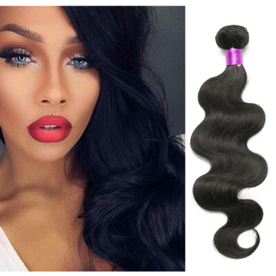 

Brazilian Virgin Hair Body Wave 3pcs 100g/pcs Top Hair Extensions Brazilian Body Wave Weave Natural Black Brazilian virgin hair