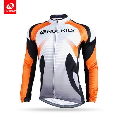 

NUCKILY Men Reflective Road Bike Wear Clothes Custom Long Sleeve Bicycle Cycle Jersey For Winter NJ528-W