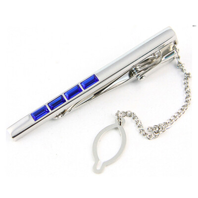 

Yoursfs® Men Classic Stainless Steel Wedding Anniversary Crystal Chain Tie Clip