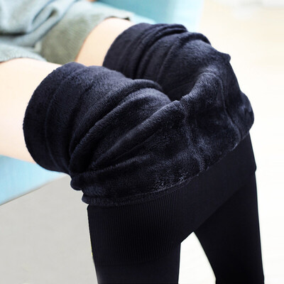 

Yu Zhaolin plus velvet thickening leggings female autumn&winter warm colorful cotton thickening women&39s leggings socks plus velvet foot leggings pure black code