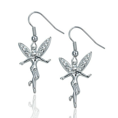 

Yoursfs® 18K белый Позолоченный крюк Tinkerbell Earring Используйте чистые австрийские ювелирные изделия из кристалла