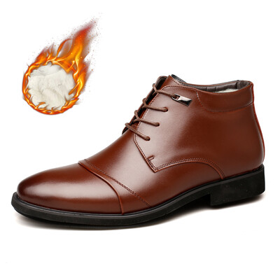 

Yi Chi EGCHI shoes are installed high business casual warm&cashmere cotton shoes male 86054 black 44
