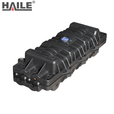 

HAILE Haile HT-JX-2A 2 in 2 out horizontal 24 core welding package cable connection box optional 24-120 core cable connection package fiber connector box waterproof black