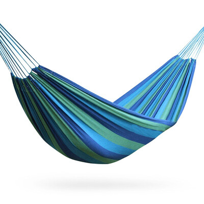 

paulone rainbow hammock thickening widening canvas rainbow hammock outdoor camping room student dorm dormitory room DC02 blue bar