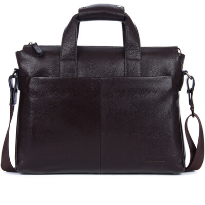 

DANJUE Genuine Leather Men Briefcare Brand High Quality Mens Business Handbags Two Color Real Leather Soft Men Laptop Bag