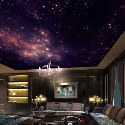 

Custom Murals 3D Star Nebula Night Sky Wall Painting Ceiling Smallpox Wallpaper Bedroom TV Background Galaxy Theme Wallpaper