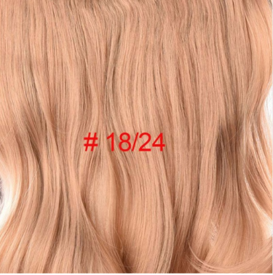 

24 inch Wavy Clip in Hair Extensions Synthetic Heat Resistant Fiber Pure Color 4 Clips 190gpc 17 Colors Available