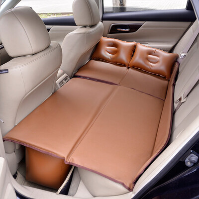 

Ride split body car shock bed celebrity endorsement patent car bed non-inflatable foldable air leak self-driving tour equipment rear travel bed air bed four or six open leather brown