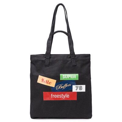 

Baifeng shoulder bag large capacity canvas leisure travel handbags badge stitching